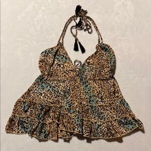 Karma highway animal print halter top